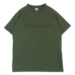 Ron Herman ロンハーマン 3320900031 CALIFORNIA AEPUBLIC クルーネック プリント 半袖 Tシャツ カーキ系 M【中古】