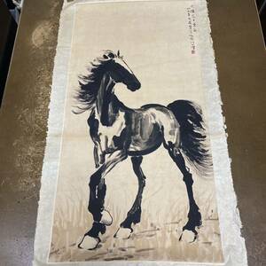 ★藏品★中国近代名家 徐悲鴻 ウマ 芯 動物絵 中国美術 中国 絵