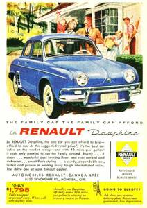 ◆1959年の自動車広告　ルノー　ドーフィン4　RENAULT DAUPHINE