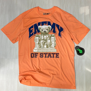 USA正規品 【3XL】 GOAT Solo ゴートソロ ENEMY OF STATE リンカーン Lincoln グラフィック 半袖 オーバーサイズ Tシャツ コーラル (GT7)