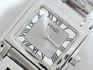 FENDI フェンディ Orologi オロロジ クアドロ 6000L ズッカ柄ブレス FF柄 稼働品