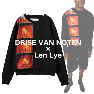 【新品】★ DRISE VAN NOTEN × Len Lye(レン・ライ)★スウェット コラボ プリント 裏毛 ブラック （M）トレーナー ドリスヴァンノッテン