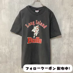 古着 used　Hanes　ヘインズ　半袖プリントTシャツ　黒　ブラック　野球　牛　レトロ　デザイン　ストリート　クルーネック　スポーツ　春夏服　メンズ　レディース