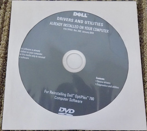Dell Drivers and Utilities Device drivers Diagnostics utilities For Reinstalling Dell Optiplex 780 Computer Software P/N 0CC0XX