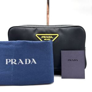 1円◆未使用に近い◆PRADA プラダ 2VL977 ウエストポーチ ボディバッグ ショルダーバッグ ナイロン 黒 レディース メンズ 男女兼用