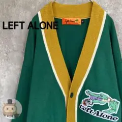 【人気アイテム】LEFT ALONE ワニ ワッペン 薄手 カーディガン 古着