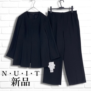 ◆新品◆ NUIT ニュイ ブラックフォーマル セットアップ パンツ スーツ 黒 レディース 17 4L 3XL 大きいサイズ 冠婚葬祭 喪服 礼服 0434L