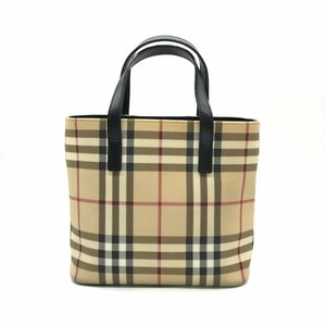 Burberry バーバリー ノヴァチェック コーティングキャンバス レザー ハンド バッグ K68