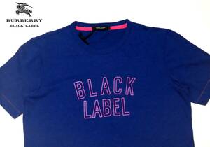 激レア新品タグ付き バーバリーブラックレーベル BURBERRY BLACK LABEL BIGロゴプリント Tシャツ 日本製 サイズ M(2)