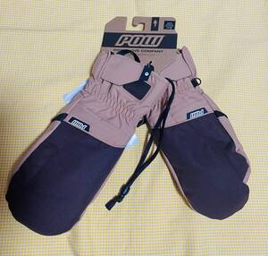 【即決】新品・在庫処分 POW グローブ ZERO 2.0 MITT DOE Lサイズ THINSULATE 暖かく防水通気性OK パウミトンブラウン系50%OFF激安