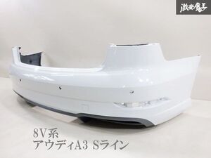 【良品！】 純正 Audi アウディA3 Sライン 8V系 リアバンパー 8V5807511S パール白系 即納 棚2F-G-3