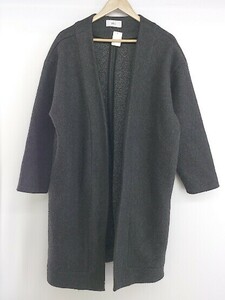 ◇ AZUL BY MOUSSY アズールバイマウジー ボタンレス 長袖 コート サイズM チャコールグレー レディース P