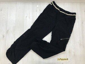 ellesse エレッセ レディース 裾ドロスト 2WAY シャカシャカ イージーパンツ M 黒