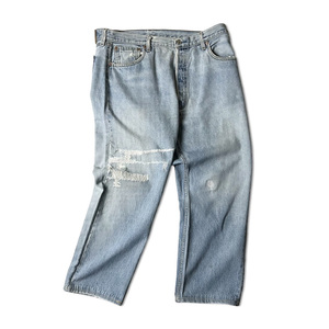 90s カナダ製 Levis 501 クラッシュ デニム パンツ 36 / 90年代 オールド リーバイス ジーンズ ジーパン ヒゲ