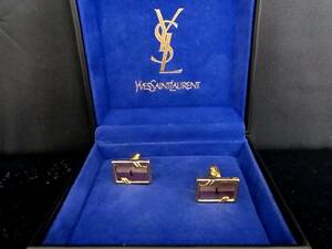 ◎№4736◎■美品■【YSL】サンローラン【ゴールド】■カフス♪