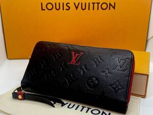 ◇RFID.ICチップ.超極美品◇LOUISVUITTON◇アンプラント◇ジッピーウォレット◇ルイヴィトン◇モノグラム◇ブラック×レッド◇