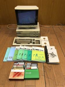 ★通電OK★貴重★NEC★PC-9081VM★PC-KD862 モニター★PC-9081V キーボード★マニュアル、mini floppy付き★ヴィンテージ★SR(L674)