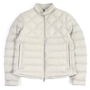 極美品□MONCLER モンクレール 22SS CHOQUART ロゴワッペン スタンドカラー ライトダウンジャケット ライトベージュ 2 正規品 メンズ