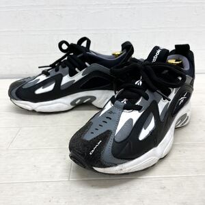 和586★ Reebok DMX リーボック スニーカー シューズ 23.5 グレー ブラック メンズ