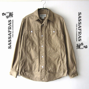 美品　SASSAFRAS／ササフラス★　コットン　シャツジャケット　XS