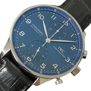 インターナショナルウォッチカンパニー IWC ポルトギーゼ クロノグラフ IW371491 ブルー ステンレススチール SS 腕時計 メンズ 中古