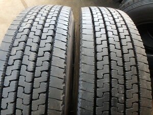 C562-1 新車外し 2023年製 送料無料【225/80R17.5 123/122】ヨコハマ ZEN702 ミックスタイヤ 2本 約9分山