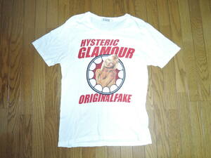 HYSTERIC GLAMOUR ヒステリックグラマー × ORIGINAL FAKE オリジナルフェイク Tシャツ M 白 / KAWS ガール ロゴ LOGO
