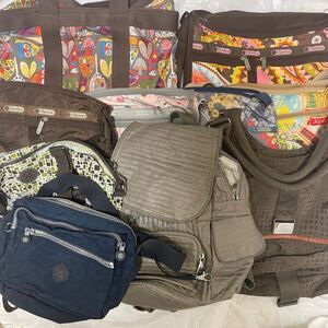 1円 LeSportsac レスポートサック Kipling キプリング バッグ まとめ 14点 セット 山 ショルダー リュック ボストン トート バック 多数