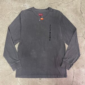 17FW Supreme Overdyed L/S Top Black S シュプリーム オーバーダイ Tシャツ ブラック