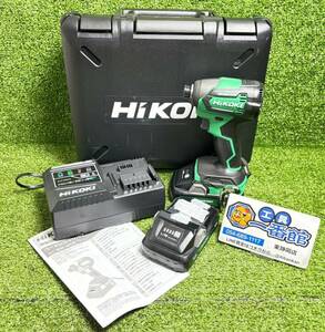 ★1円スタート HiKOKI ハイコーキ 18V 充電式 インパクトドライバー 薄型18V 4.0Ah電池 充電器 ケース付き WH18DE (2LC) 領収OK h0605-6