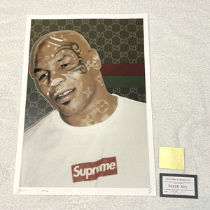 世界限定100枚 DEATH NYC マイクタイソン GUCCI グッチ SUPREME ルイヴィトン ポップアート アートポスター 現代アート KAWS Banksy