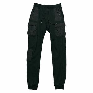 参考定価39,000円 JOHN ELLIOTT ジョンエリオット Nylon Cargo Sweatpants ジョガーパンツ ブラック メンズ サイズ2 Mサイズ相当