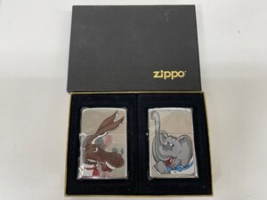 【T26258】ZIPPO ライター / ヴィンテージ Vintage / ロバ 象 セット / 火花〇