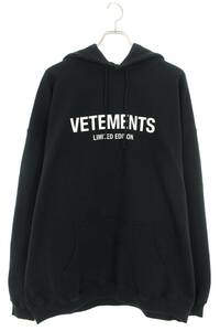 ヴェトモン VETEMENTS 24SS UE64HD600B サイズ:XS リミテッドエディションロゴプリントパーカー 新古品 OM10