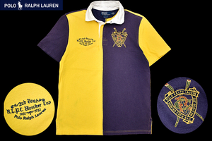 Y-6512★送料無料★Polo by Ralph Lauren ポロ ラルフローレン ラグビー★正規品 豪華な刺繍 RLCブリーカーカップ 半袖 ラガーシャツ M