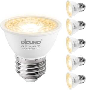 電球色 DiCUNO LED電球 E26口金 LED スポットライト 電球色 6W 60W形ハロゲン電球相当 2700K 660l