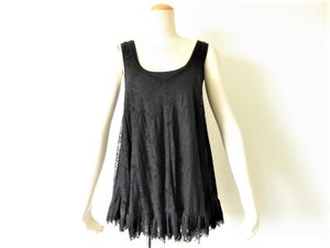 ■ 新品同様 上質美品【 MOUSSY 】マウジー 高級 ストレッチ ボリューム フリル チュニック 送料185円 黒 フリーサイズ w1145