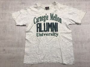 USA製 90s 古着 SIGNAL SPORTS カーネギーメロン大学 Carnegie Mellon University CMU カレッジ 半袖Tシャツ カットソー メンズ M グレー