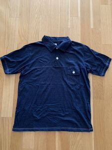 美品 CORONA UTILITY Keyhole POLO POCKET Shirts コロナ ポロ ポケット シャツ Indigo インディゴ POST ポスト