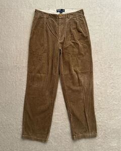 POLO by RALPH LAUREN size34/32 ANDREW PANT コーデュロイパンツ 90S 80S ヴィンテージ ポロ ラルフローレン ベージュ 太畝