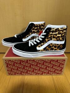 【新品】26cm VANS SK8-HI バンズ ハイカット スケートハイ ヒョウ柄 レオパード スケハイ BLACK