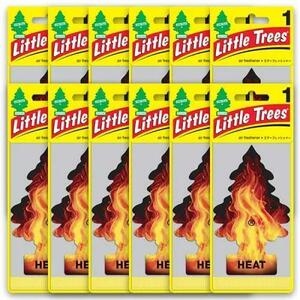 送料無料！Little Trees リトルツリー エアフレッシュナー 12枚セット「ヒート」消臭 芳香剤 インテリア アメリカン雑貨 車