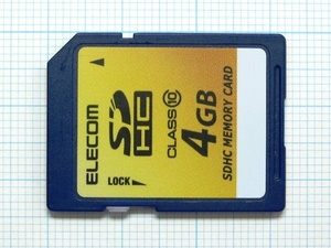 ★ELECOM ＳＤＨＣ メモリーカード ４GB 中古★送料８５円・１８５円