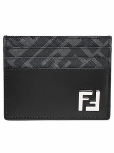 FENDI メンズ カードケース ブラック レザー FD7M0164AFF2