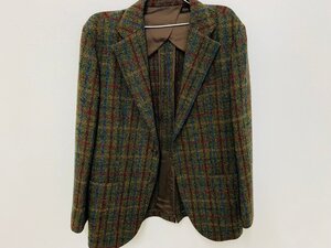 【美品】HARRIS TWEED ハリスツイード テーラードジャケット LW-0501 Lサイズ ブレザー 上着 メンズ