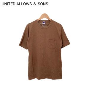 UNITED ARROWS ＆ SONS　Tシャツ　ポケット付　無地　Sサイズ