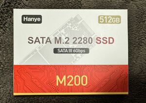 hanye m.2 sata Ⅲ SSD m200 512g 新品未使用