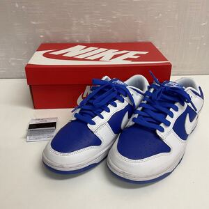 営AB41-80Y NIKE ナイキ DUNK LOW RETRO ダンク ロー レトロ メンズ スニーカー DD2391-401 RACER BLUE WHITE 27cm 箱あり