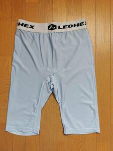 【USED】LEOHEX 超光沢ハーフタイツ パンティストッキング スベスベ生地 サイズ/L カラー/ブルー