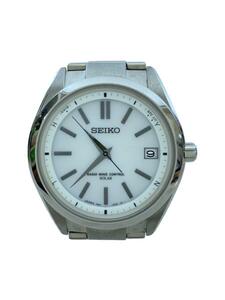 SEIKO◆ソーラー腕時計/アナログ/チタン/WHT/SLV/チタン/7B24-0BH0